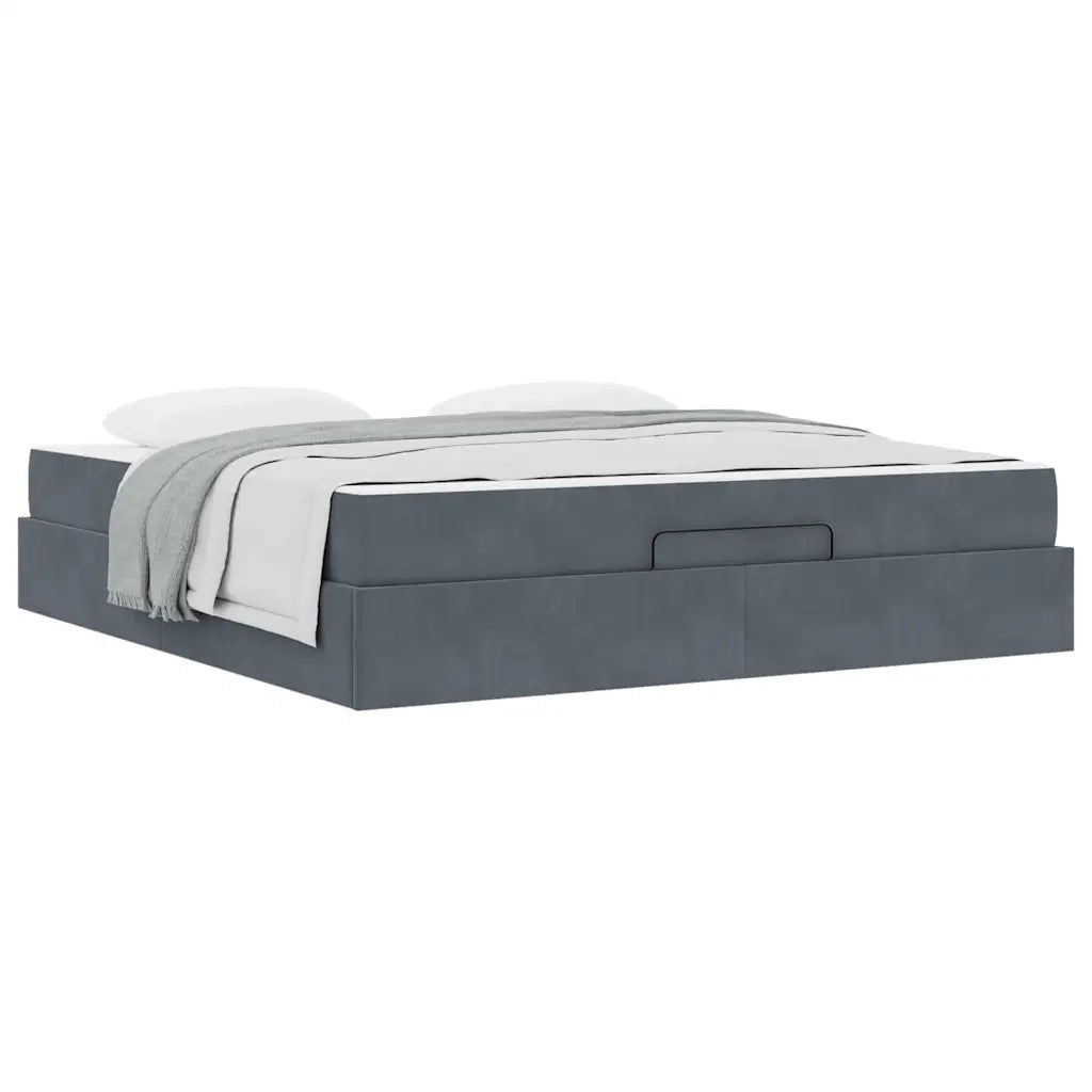 vidaXL Struttura del letto Grigio scuro 180 x 200 cm Velluto