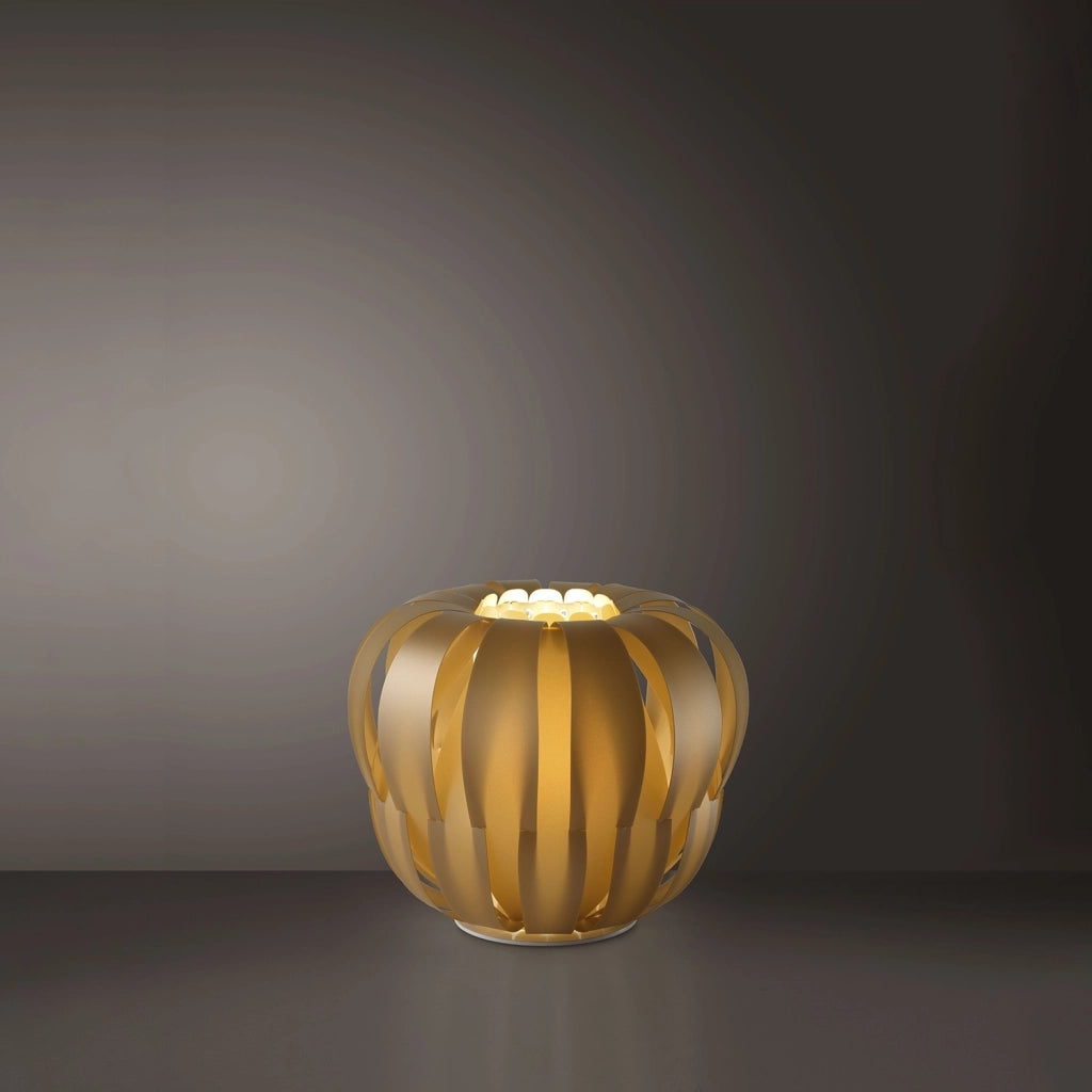 Lampada Da Scrivania Moderna Queen Polilux ® New Gold Metallo Bianco 1 Luce E27