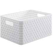 CESTA RETTANGOLARE A4 18 LT.COUNTRY BIANCO