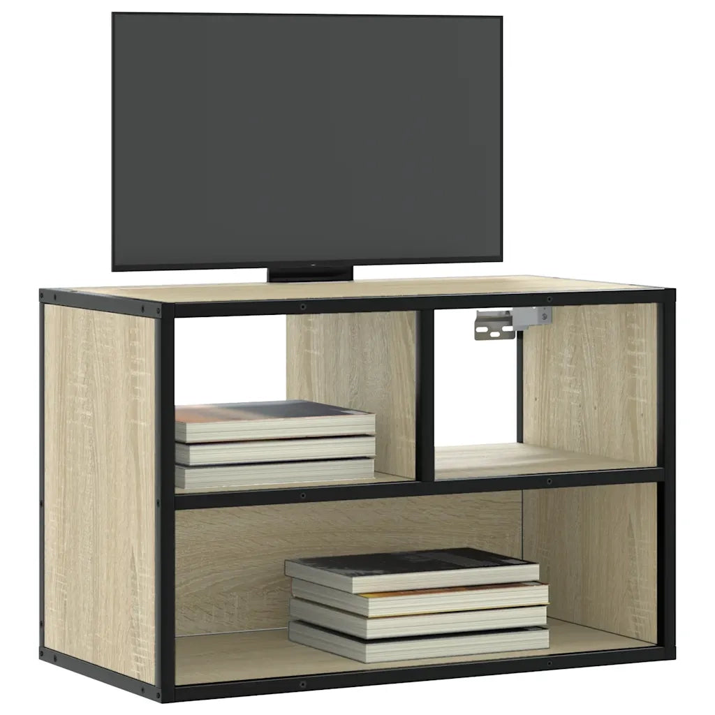 Mobile TV Rovere Sonoma 60x31x39,5cm Legno Multistrato Metallo 848915