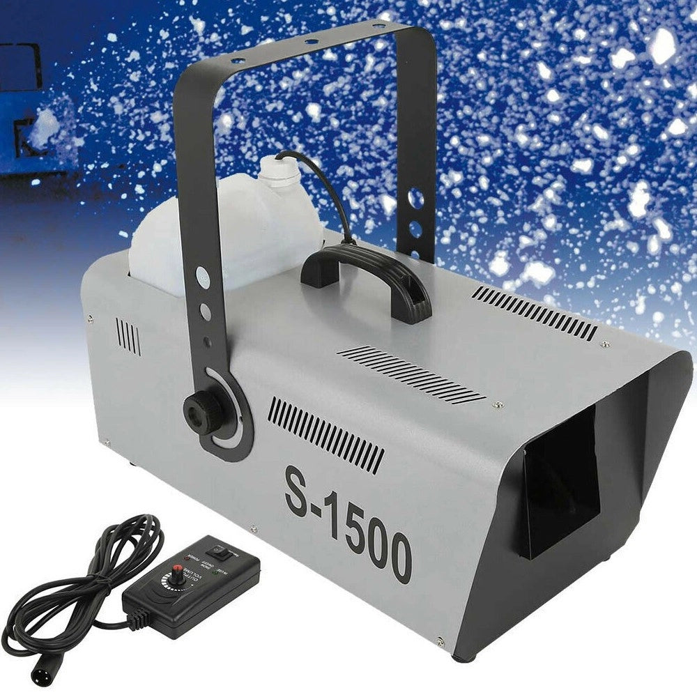 Trade Shop - Macchina Spara Neve Artificiale Finta Per Schiuma Party 1500w Effetto Discoteca -