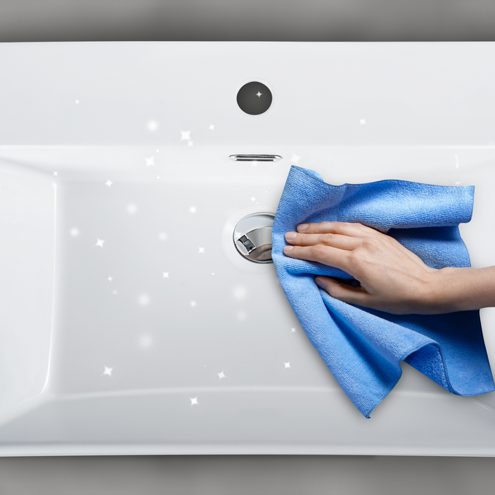 ZMH Lavabo da appoggio per bagno lavabo da appoggio rettangolare in ceramica bianca 60x42x15cm