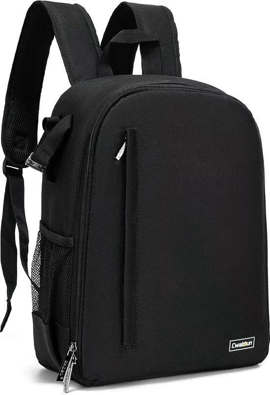 Borsa per Fotocamera DSLR con Compartimento per Laptop da 15,6 pollici, Impermeabile, Supporto Portatile con Stativo Regolabile - per Canon Nikon Sony - Donna Uomo