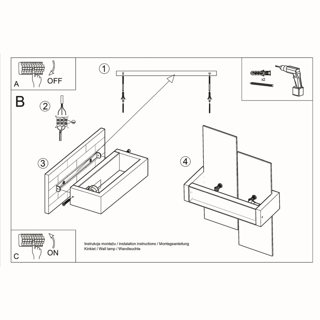 Applique REBIRD 1 legno chiaro vetro bianco E27 Pure Lume
