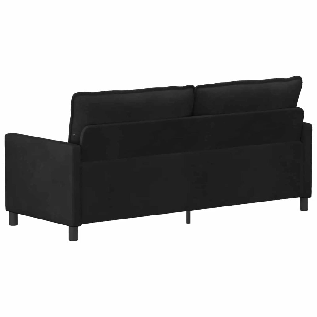 Divano Nero 196 x 81 x 87,5 cm Velluto