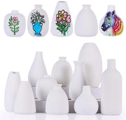 Set di vasche in ceramica da 10 pezzi - Vasi floreali boho - Tavoli da dipingere - Tavoli da pranzo per matrimoni - Superficie in materiale opaco
