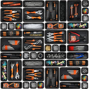 32 organizzatori per cassetti in nero, sistema di organizzazione per cassetti, accessori per ufficio, cassetto per strumenti, organizzatore per cucina, organizzatore per tavolo da trucco cosmetici