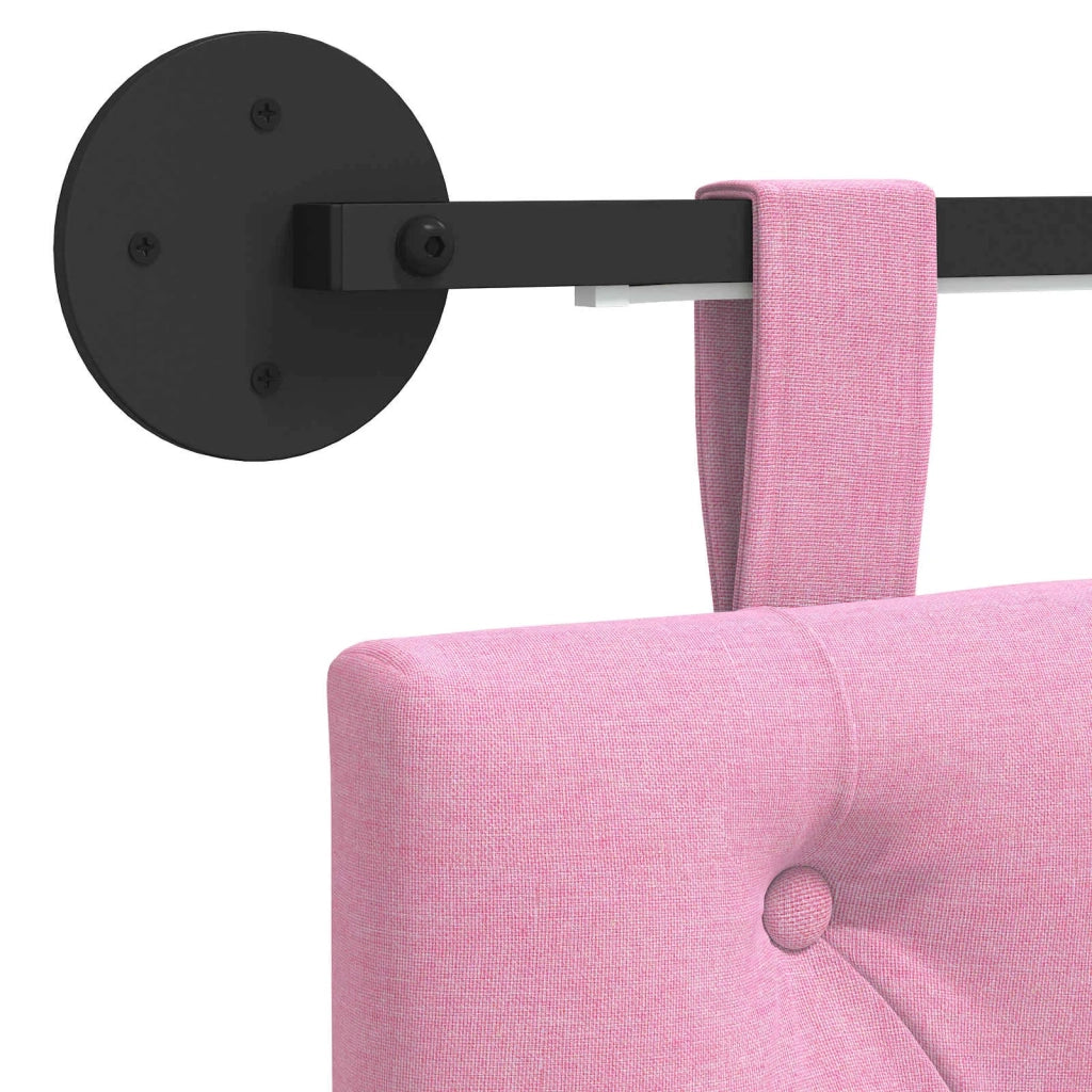 Testiera sospesa Con luce LED Rosa Tessuto