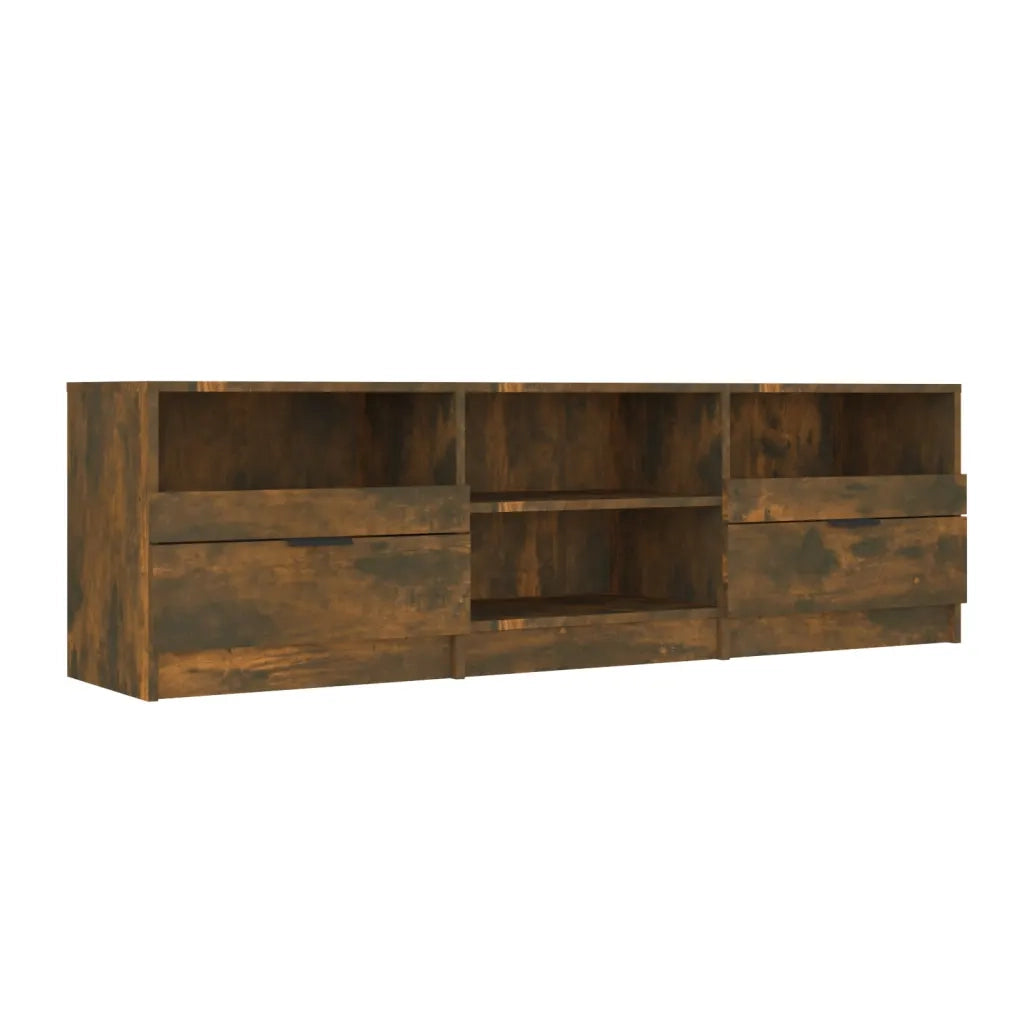 Mobile TV Rovere Fumo 150x33,5x45 cm in Legno Ingegnerizzato 817114