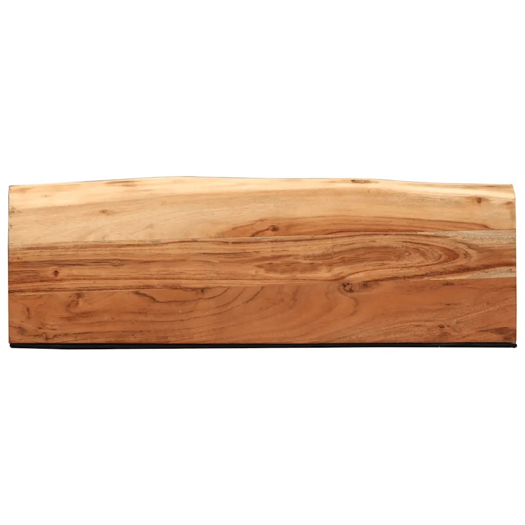 vidaXL Mensole da Parete 2 pz 60x20x3,5 cm in Legno Massello di Acacia