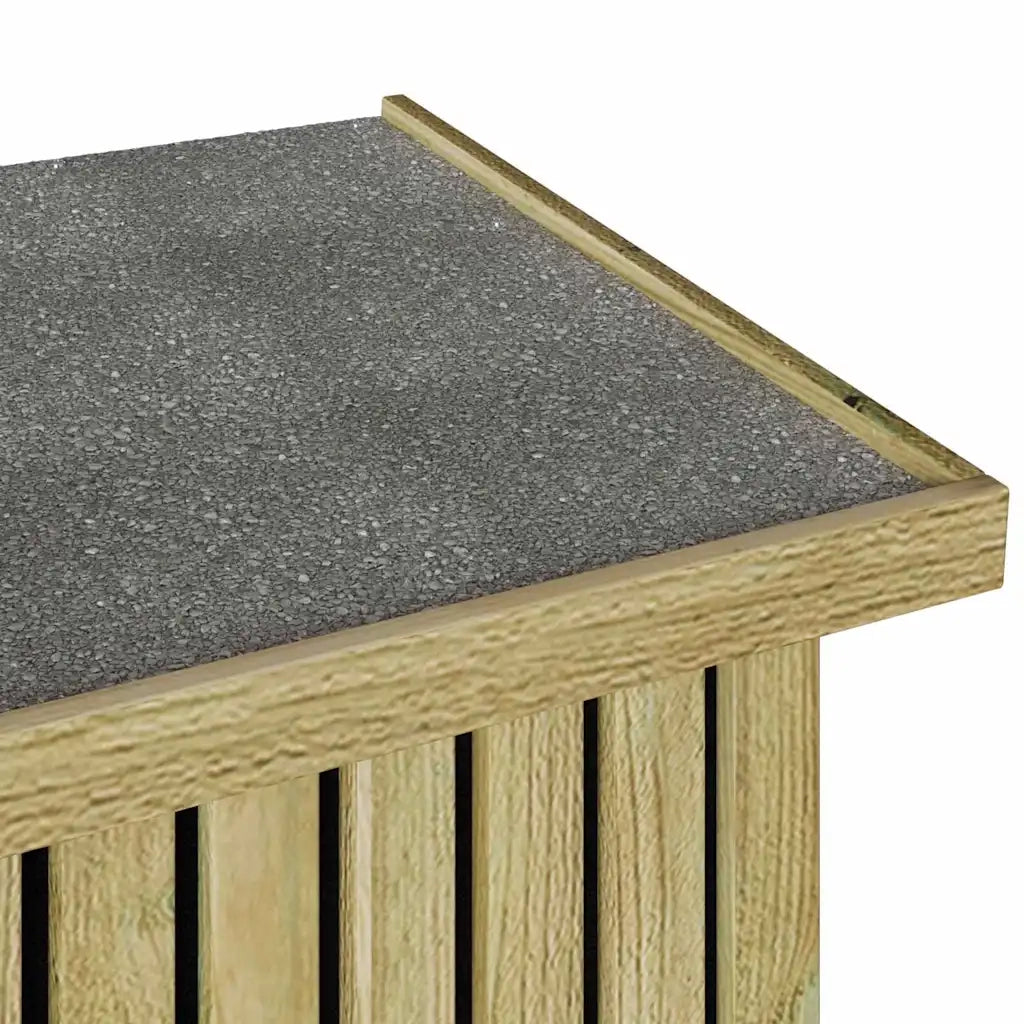 Scatola di Stoccaggio per Giardino Naturale 119 x 44 x 58,5 cm 42013043