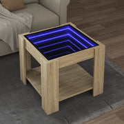 vidaXL Tavolino Salotto con LED Rovere Sonoma 53x53x45 cm Multistrato