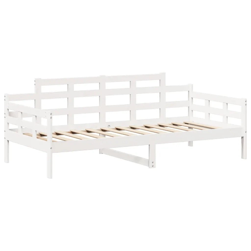 Letto singolo | Letto per adulti | Dormeuse con Tetto 80x200 cm Bianco in Legno Massello di Pino