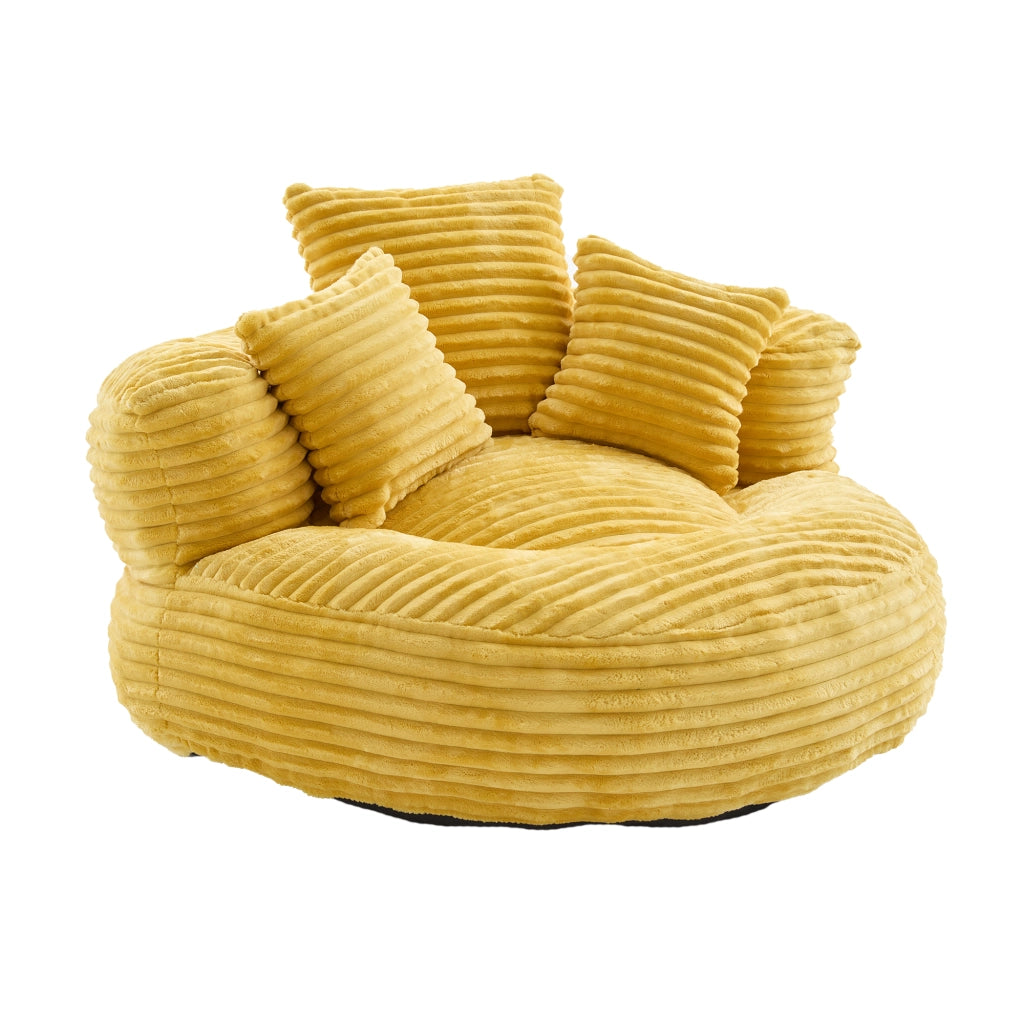 Sack seduta in tessuto di corda - Zephmum- Con tre cuscini e schienale alto