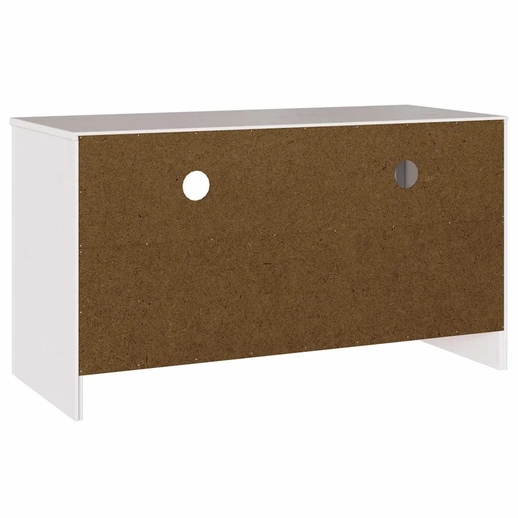 Mobile TV Drammen Bianco 99 x 43 x 55 cm Legno massello di pino 42003043