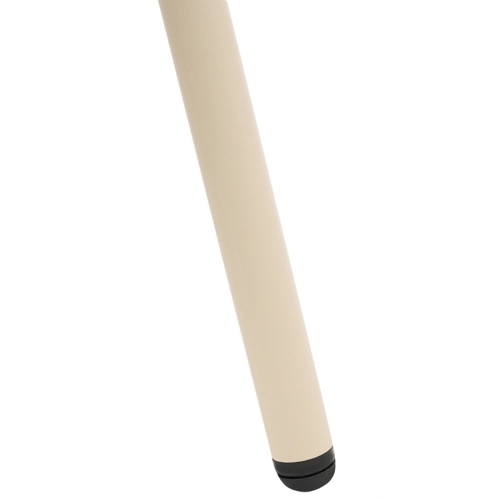 Set di 2 tavolini da giardino in acciaio verniciato a polvere 50x50x40/60x60x45 cm, resistenti alle intemperie, colore beige
