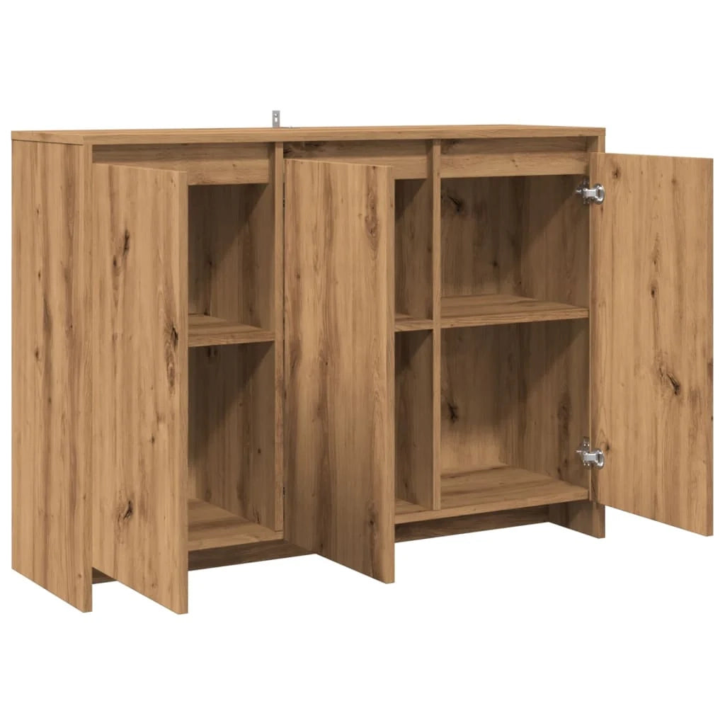 Buffet credenza cassettiera armadio mobile contenitore organizer per cucina soggiorno salotto fatto a mano 102 x 33 x 75 cm legno ingegnerizzato marrone 02_0030806