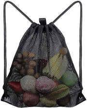 Tas da Bagno con Corda per Trascinamento - Borsa a Maglia - Nylon Duraturo - 45 x 60 cm - Respirante e Leggero - Adatto per Spiaggia e Sport - Borsa Sportiva