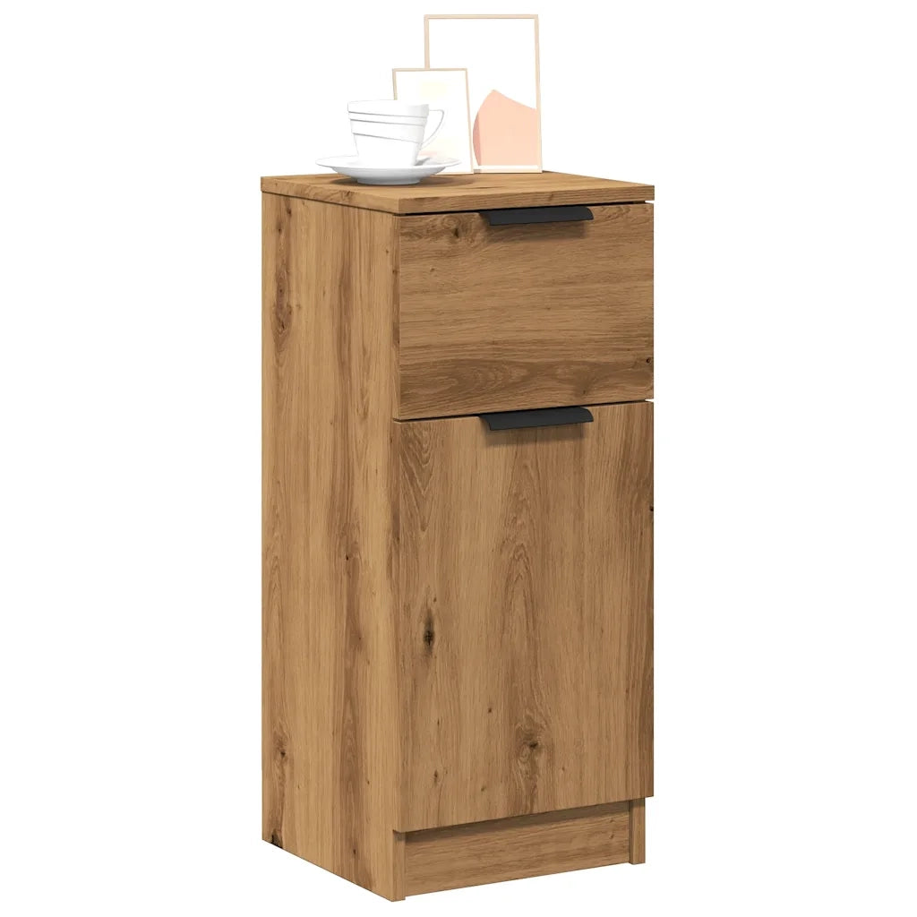 Credenze 2 pz Rovere Artigianale 30x30x70 cm Legno Multistrato 856954