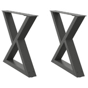 Set di 2 gambe per tavolino moderno 50 x 43 cm con piedini regolabili in acciaio antracite 02_0056992