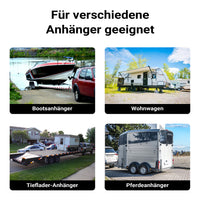 Supporto per rimorchio 2 pezzi altezza regolabile 510-760mm con 2 morsetti Ø48mm