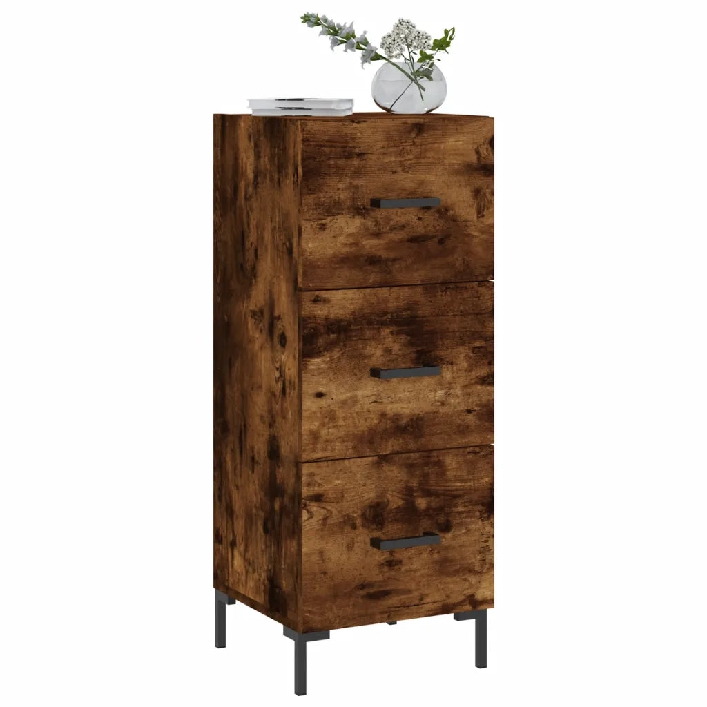 Credenza Rovere Fumo 34,5x34x90 cm in Legno Multistratocod mxl 105129