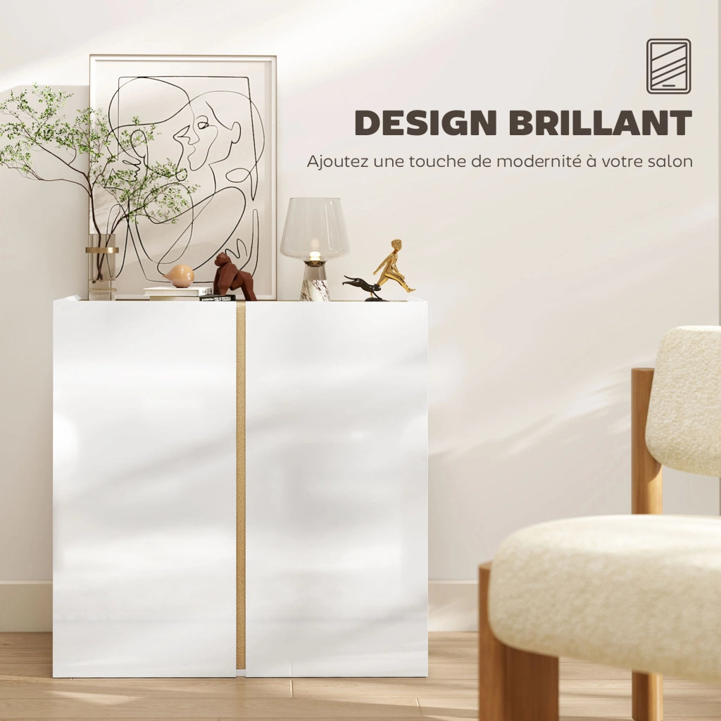 Armadio da soggiorno con ante ¨C Minimal ¨C bianco 80x40x80cm