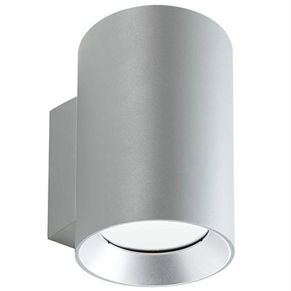 Show - Applique Cilindrico Da Parete A Led 20W+20W A Luce Doppia Fredda Colore Alluminio