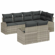 Set Divano da Giardino 7 pcs Grigio chiaro polyrattan 3354751