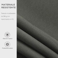 Tenda da Sole per Esterno Avvolgibile a Bracci con Apertura a Manovella, 350x250 cm, Grigio