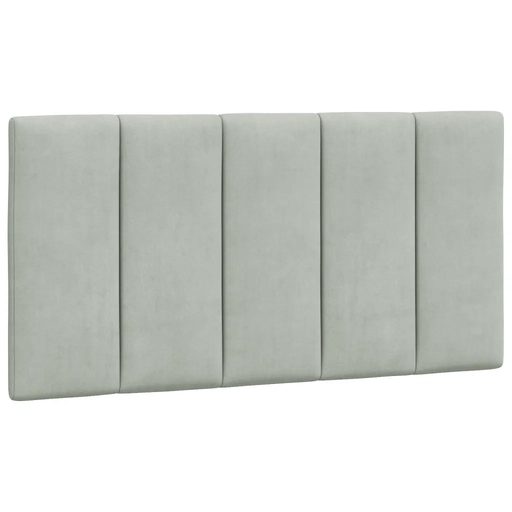 Letto con Materasso Grigio Chiaro 100x200 cm in Velluto