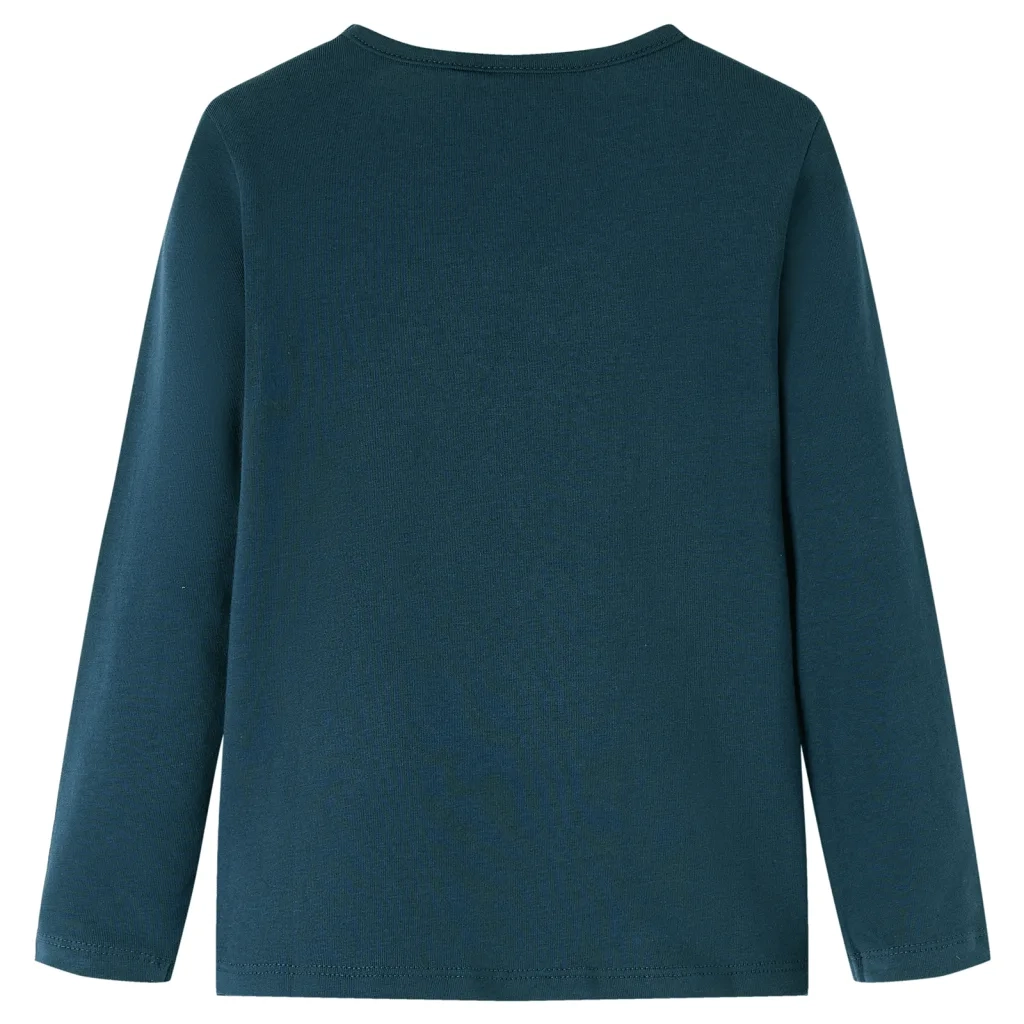 Maglietta da Bambina a Maniche Lunghe Verde Scuro 104cod mxl 84484