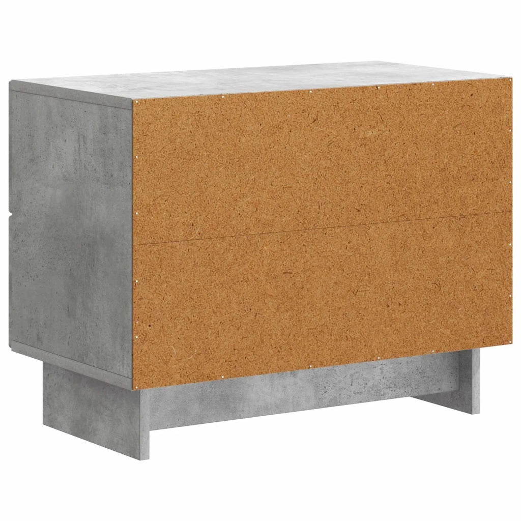 Armadio da Notte Grigio Cemento 62 x 34,5 x 47,5 cm