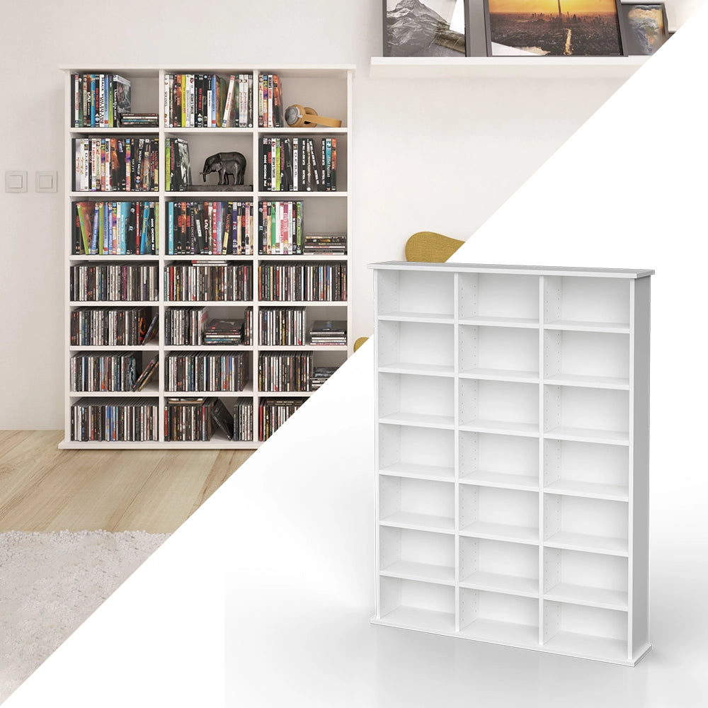 Vicco Scaffale porta cd Bianco 105.4 x 136 cm