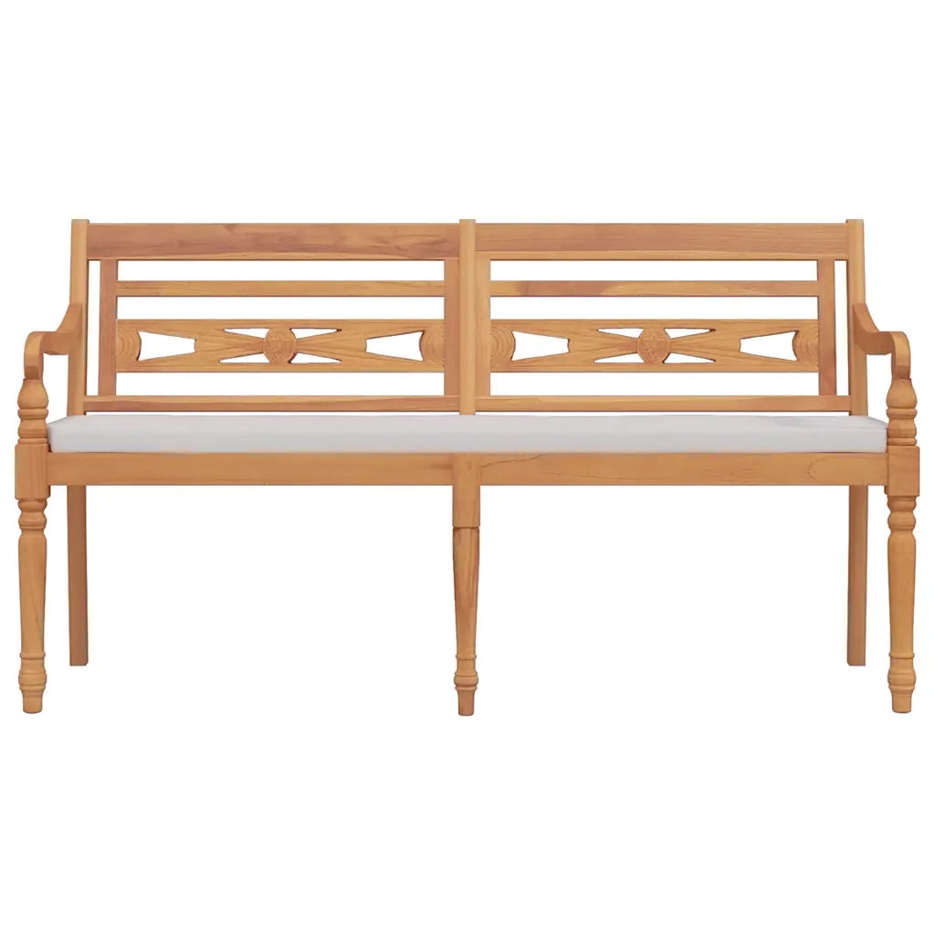 Panchina Batavia con Cuscino 150 cm in Legno Massello di Teak