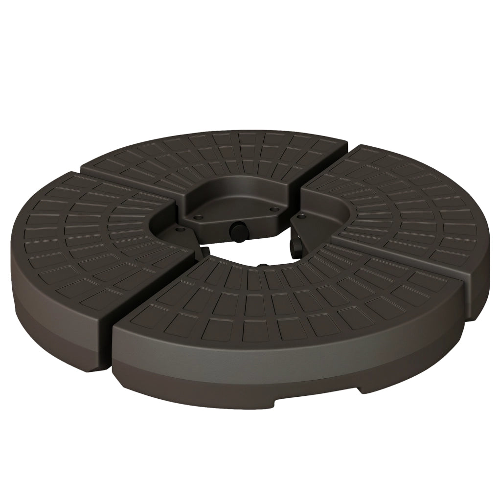 Base per Ombrellone Riempi con Sabbia e Acqua ¨C zephmum ¨C 100x100x10,5 cm Marrone