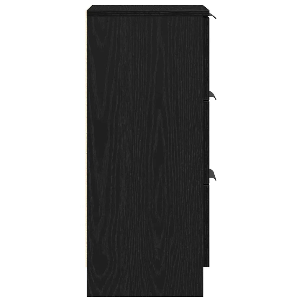Credenza | Madia | Buffet da pranzo | Armadio da pranzo Rovere Nero 30 x 30 x 70 cm Legno multistrato