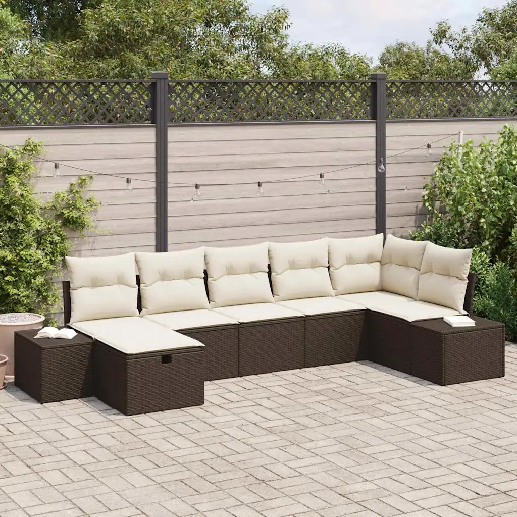 Set di divani con cuscino 7 pcs polyrattan