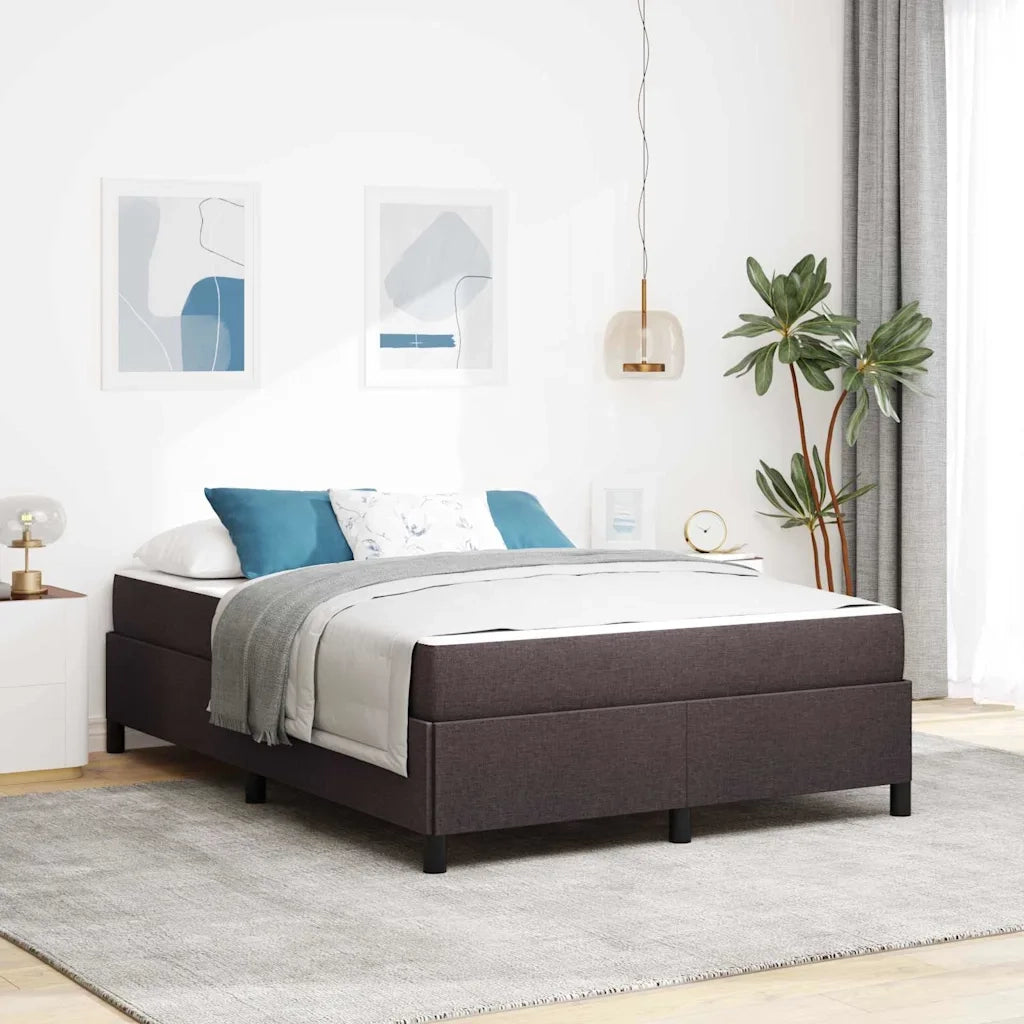 vidaXL Letto a molle Marrone 160 x 200 cm