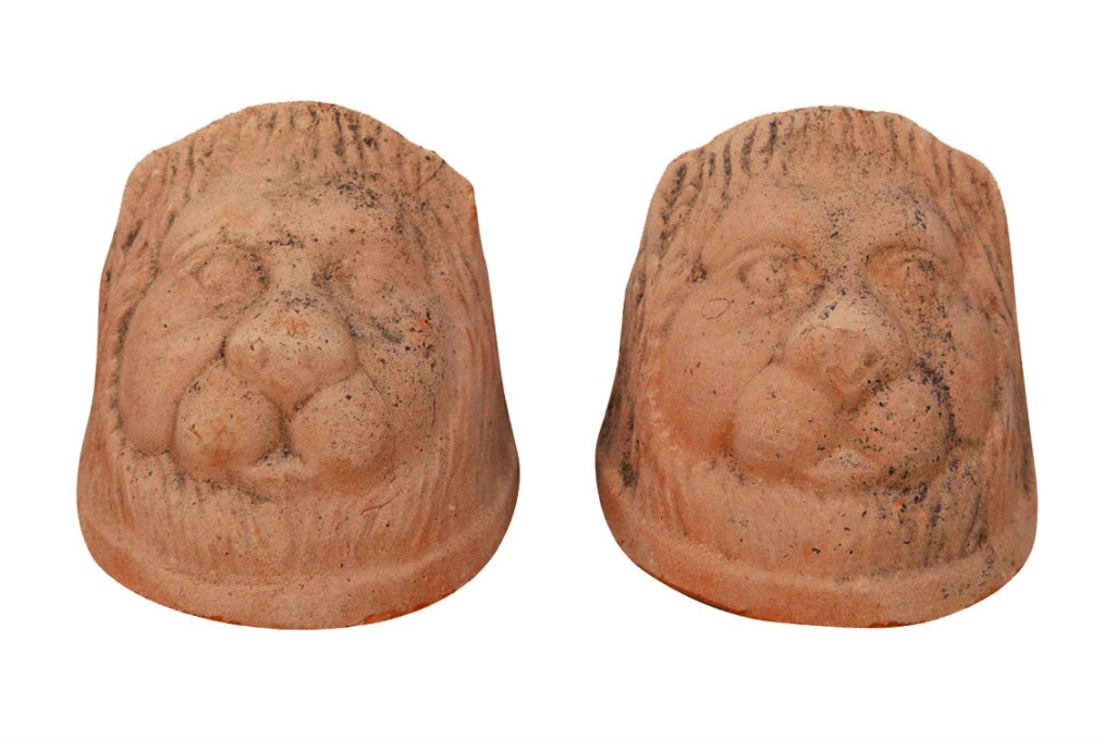 Biscottini SET 8 PIEDINI SOTTOVASO INVECCHIATI, IN TERRACOTTA TOSCANA 100% MADE IN ITALY INTERMENTE LAVORATA A MANO L10XPR8XH8 CM
