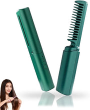 Nuovo kit per la cura dei capelli, stile e cura capelli 2-in-1, velocissimo riscaldamento per la cura e lo stile dei capelli, dispositivo portatile per tutti i tipi di capelli (verde scuro)
