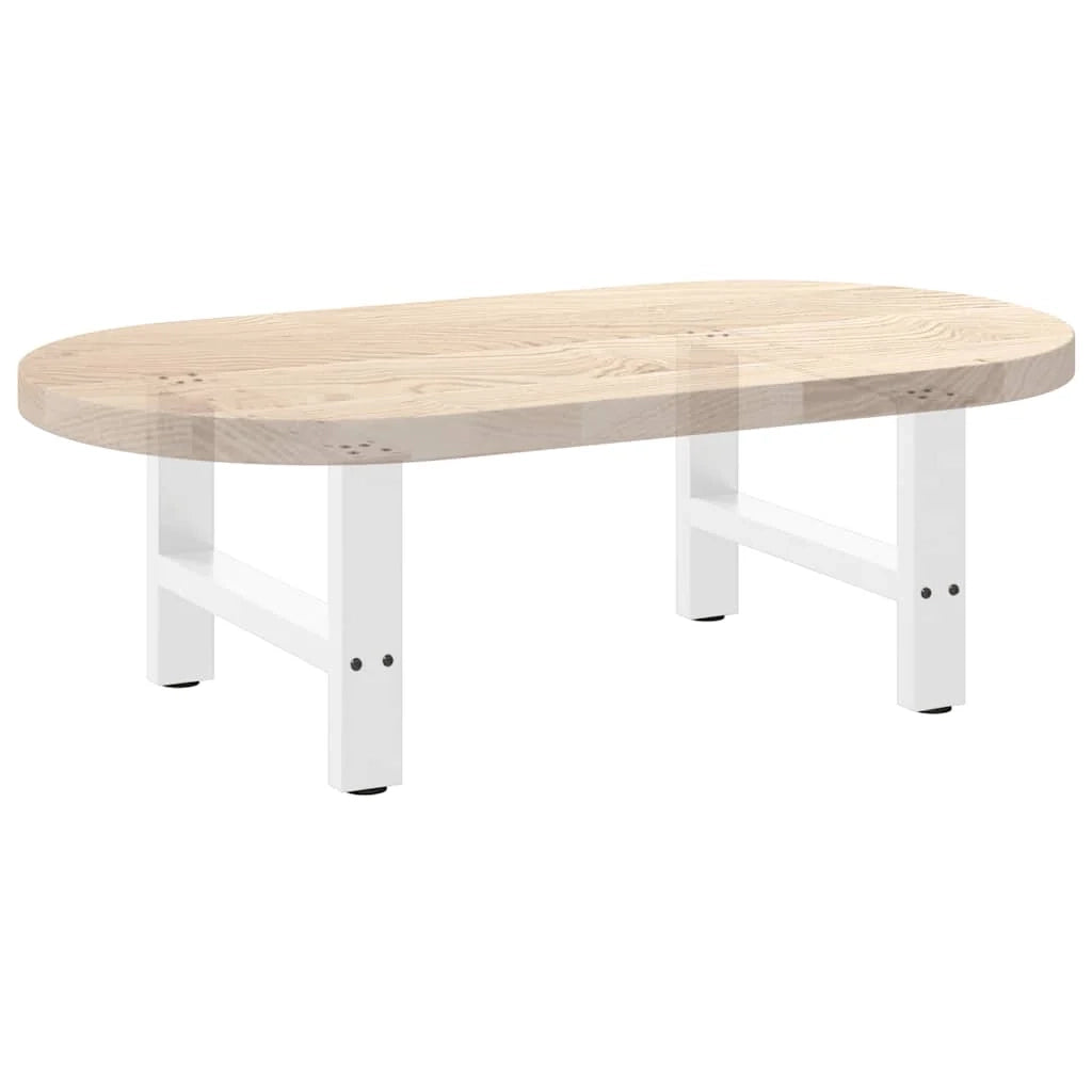 Set di 2 gambe quadrate per tavolino da caffè 50 x 42 cm con piedini regolabili design moderno in acciaio bianco 02_0057521