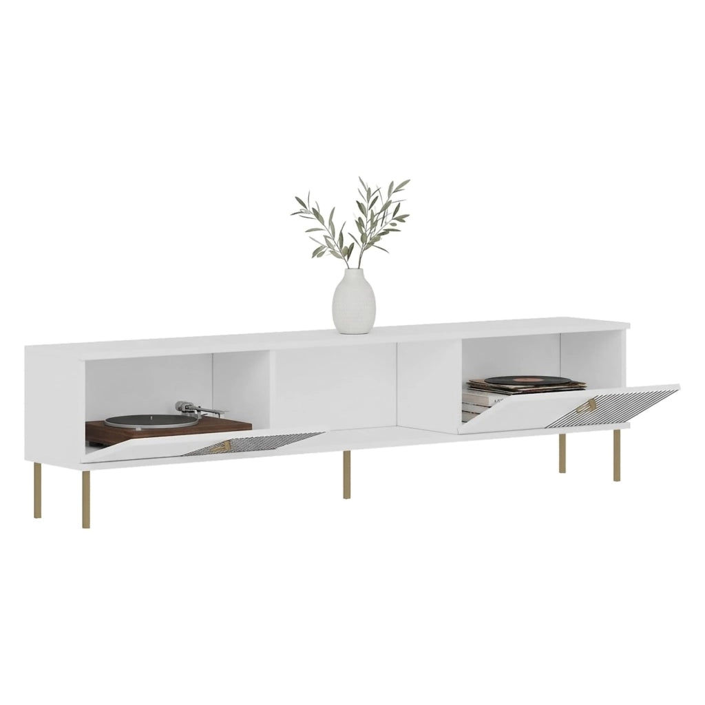 Imerese, Mobile Porta tv 2 Ante, 180x30x45h cm Bianco