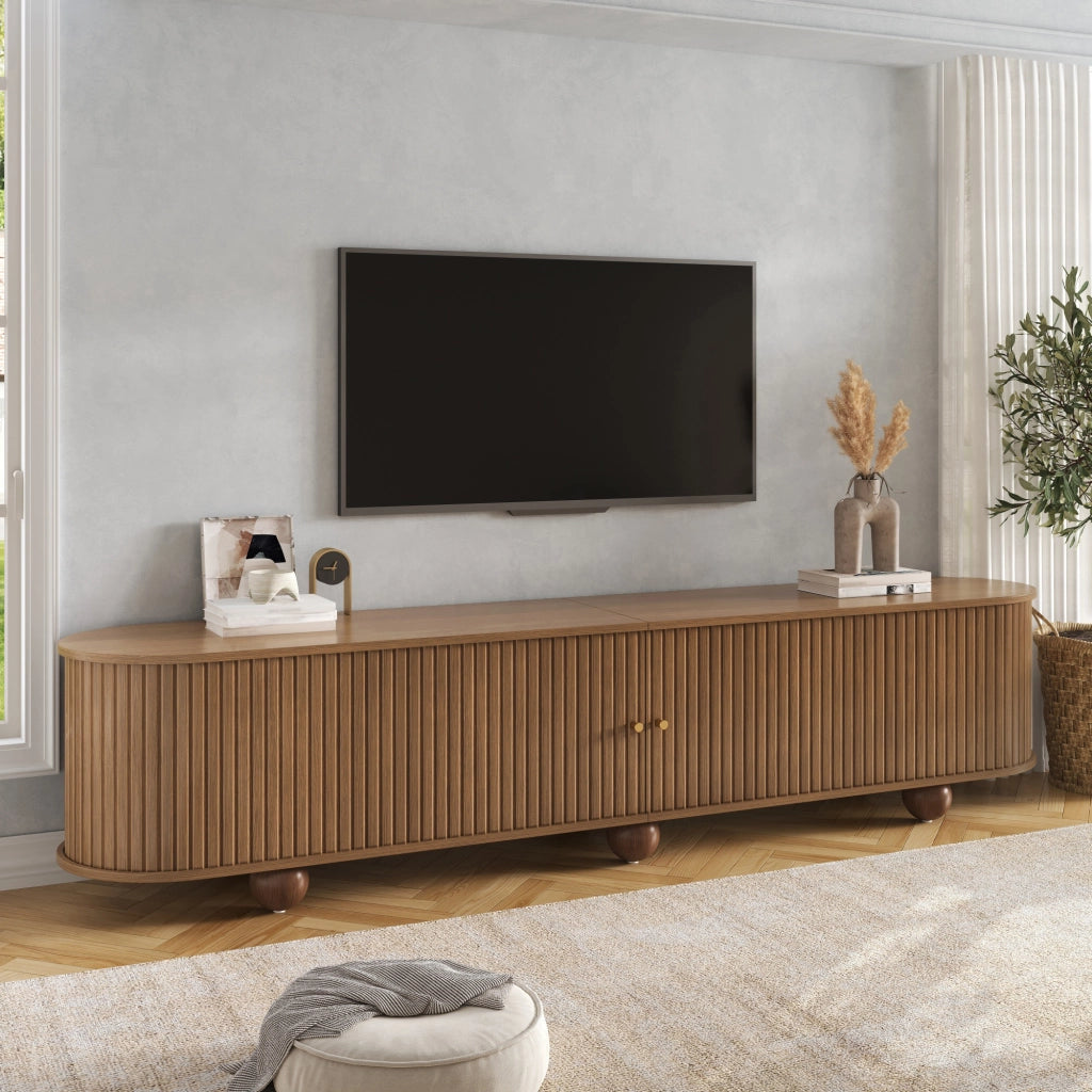 Lowboard per TV in noce; MDF; 180 cm