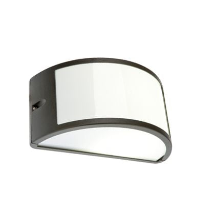 Lampada Applique Mezza Luna Aperta Colore Grigio per Esterno Linea Umbe Sovil