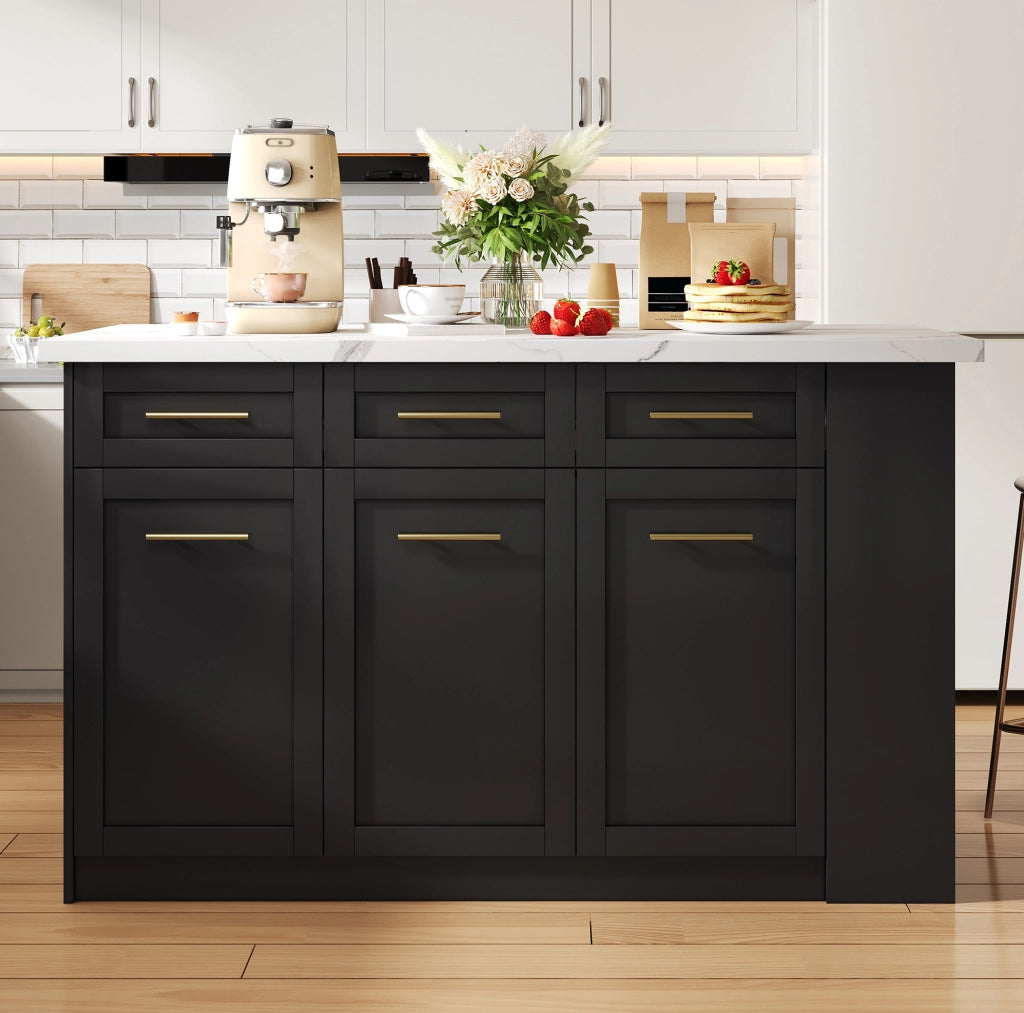 Isola cucina con tavolo estraibile e contenitore 150x90 cm