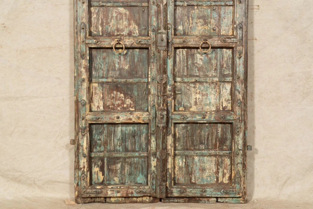Biscottini Porta portone in legno massello e ferro da interno o da esterno vecchia e antica medievale scorrevole