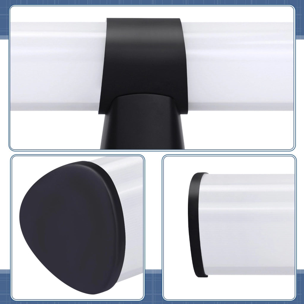 ZMH Lampada da Parete a LED per Specchio da Bagno Nera 60 cm 8 W IP44 per Camera da Letto