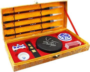 Kit di pennelli per calligrafia cinese da 10 pezzi con pennello a inchiostro e pietra da inchiostro per la pittura Sumi-e