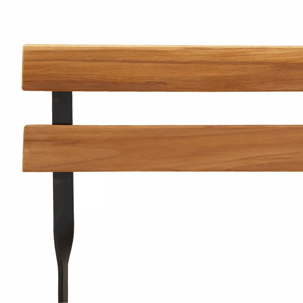 Set BistrÃ² Pieghevole 7pz in Legno Massello di Acacia e Acciaio